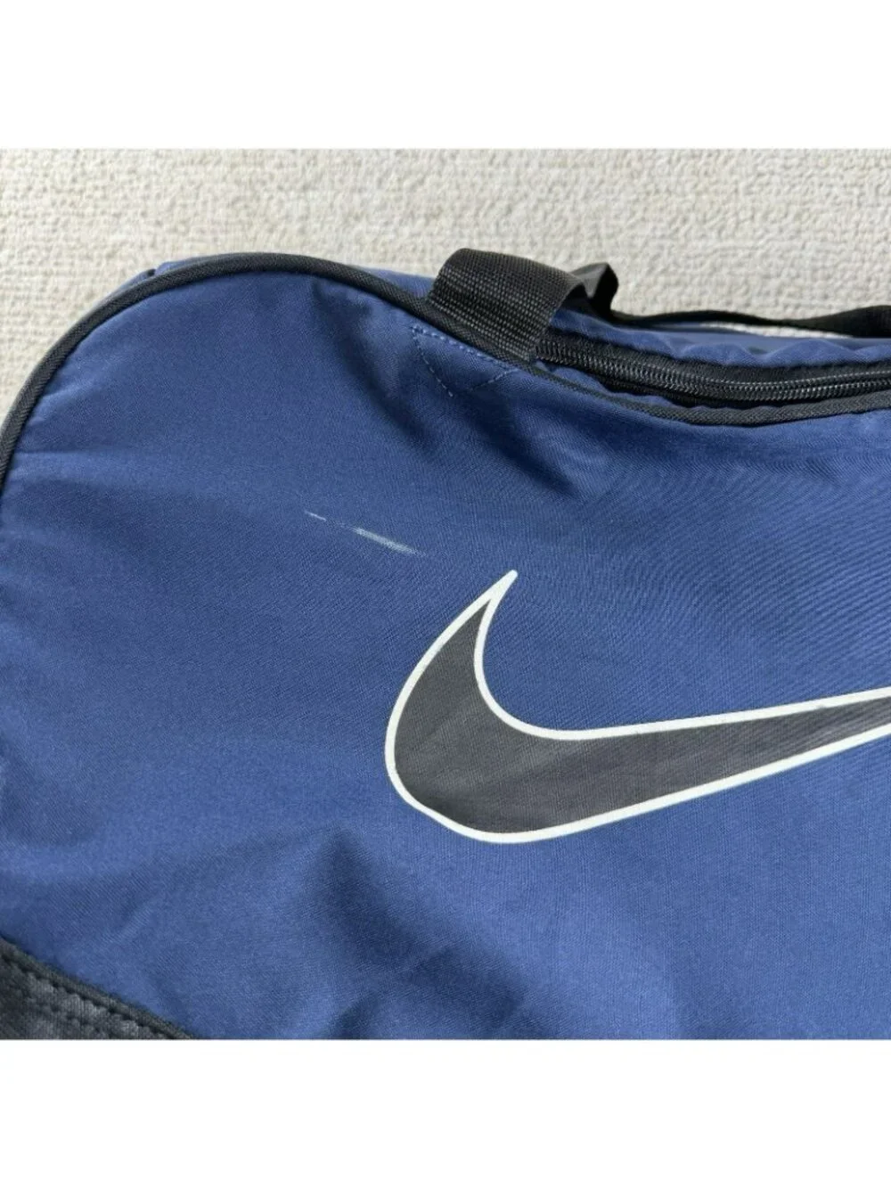Nike Brasilia Large Logo Gym Duffel Bag Blue Black